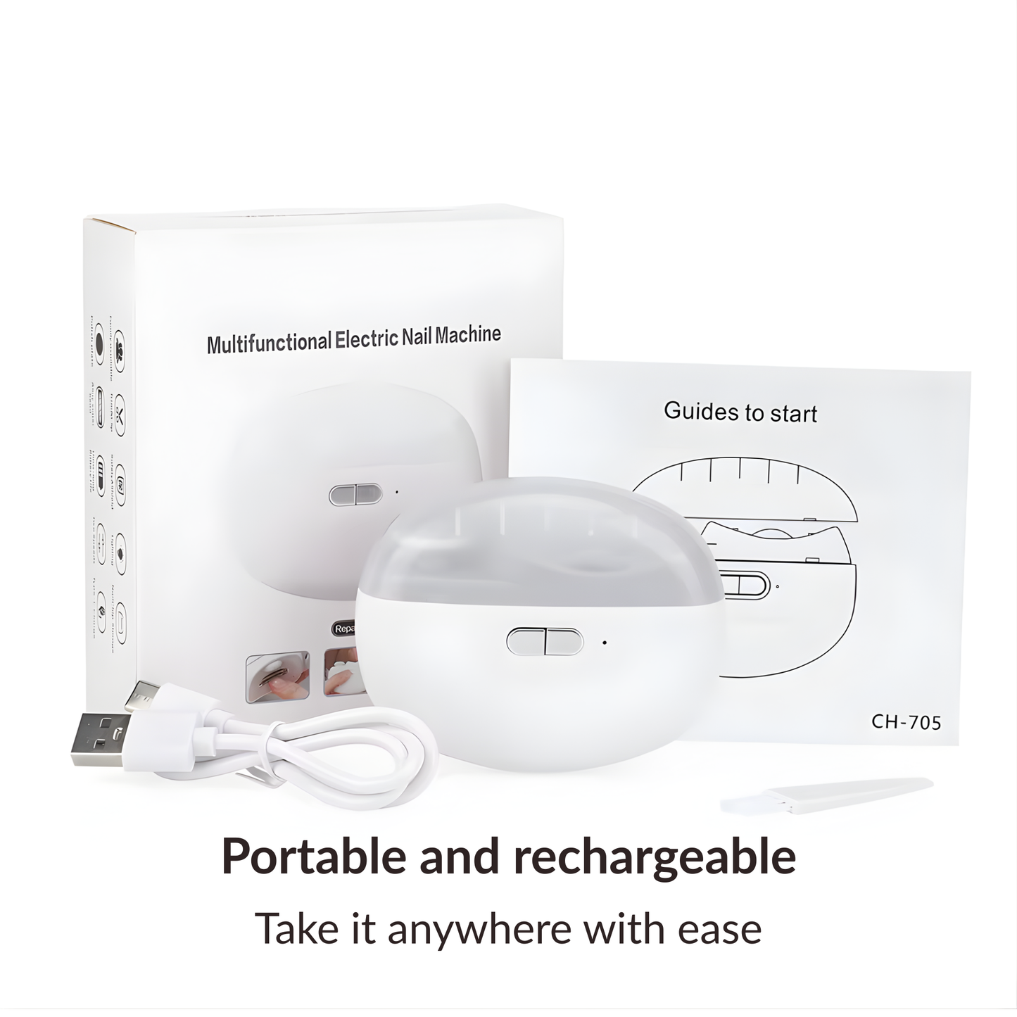 Electric Nail Clipper 3-in-1
